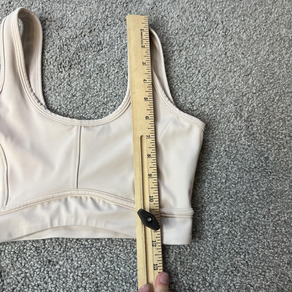 ALLFENIX Sports‎ Bra Womens XS White Scoop Neck Longline Athletic Yoga Gym - Picture 4 of 13